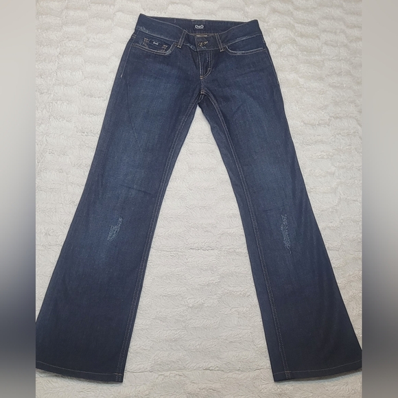 Dolce & Gabbana Distressed Boot leg, low waisted Jeans, Like New sz 25 - Picture 2 of 10
